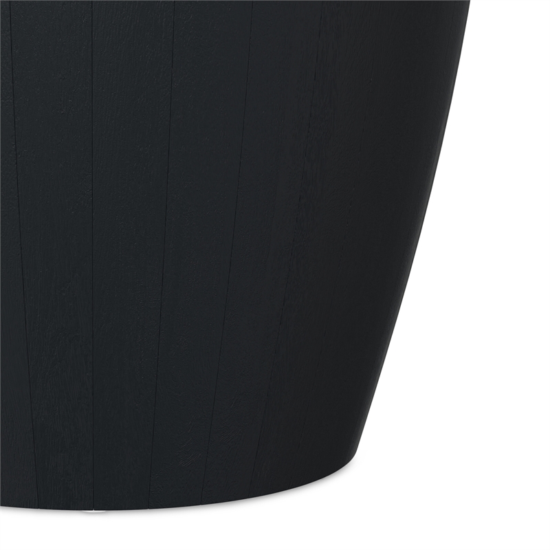 Elmbrook 21 inch Wide Solid Mango Modern End Table in Black& Assembled