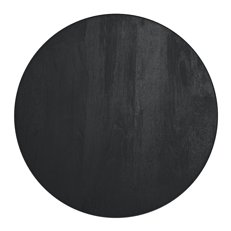 Elmbrook 21 inch Wide Solid Mango Modern End Table in Black& Assembled