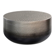 36 inch Wide Contemporary Metal Coffee Table in Silver Ombre and Assembled