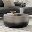 36 inch Wide Contemporary Metal Coffee Table in Silver Ombre and Assembled