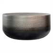 36 inch Wide Contemporary Metal Coffee Table in Silver Ombre and Assembled
