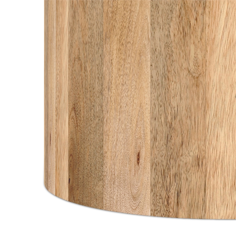 Millbury 20 inch Wide Solid Mango Contemporary End Table in Natural& Assembled