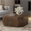 Eisley 39 inch Wide Acacia Wood Contemporary Coffee Table in Walnut & Assembled