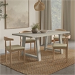 Whitley 72 inch Wide Solid Mango Farmhouse Dining Table in White Wash
