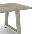 Whitley 72 inch Wide Solid Mango Farmhouse Dining Table in White Wash