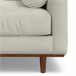 Morrison 42 inch Wide Mid-Century Modern Arm Chair in Cream White