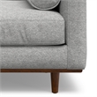 Morrison 42 inch Wide Modern Arm Chair in Mist Grey Performance Fabric