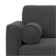 Morrison 42 inch Wide Mid-Century Modern Arm Chair in Charcoal Gray