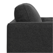 Morrison 42 inch Wide Mid-Century Modern Arm Chair in Charcoal Gray