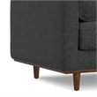 Morrison 42 inch Wide Mid-Century Modern Arm Chair in Charcoal Gray