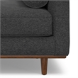 Morrison 42 inch Wide Mid-Century Modern Arm Chair in Charcoal Gray