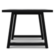 Whitley 72 inch Wide Solid Mango Farmhouse Dining Table in Black