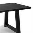 Whitley 72 inch Wide Solid Mango Farmhouse Dining Table in Black