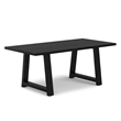 Whitley 72 inch Wide Solid Mango Farmhouse Dining Table in Black