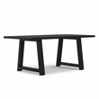 Whitley 72 inch Wide Solid Mango Farmhouse Dining Table in Black