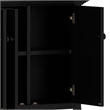 Amherst 66 inch Wide Solid Wood Transitional 4 Door Storage Cabinet in Black