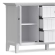 Bedford 54 inch Wide Solid Wood Transitional Sideboard Buffet in White