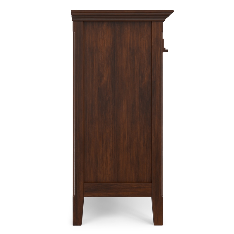 Amherst 36 inch Wide Solid Wood Transitional 2 Shelf Bookcase in Russet Brown