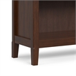 Amherst 36 inch Wide Solid Wood Transitional 2 Shelf Bookcase in Russet Brown