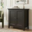 Amherst 37 inch Wide Solid Wood Transitional 2 Door Storage Cabinet in Hickory Brown
