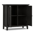 Amherst 37 inch Wide Solid Wood Transitional 2 Door Storage Cabinet in Hickory Brown
