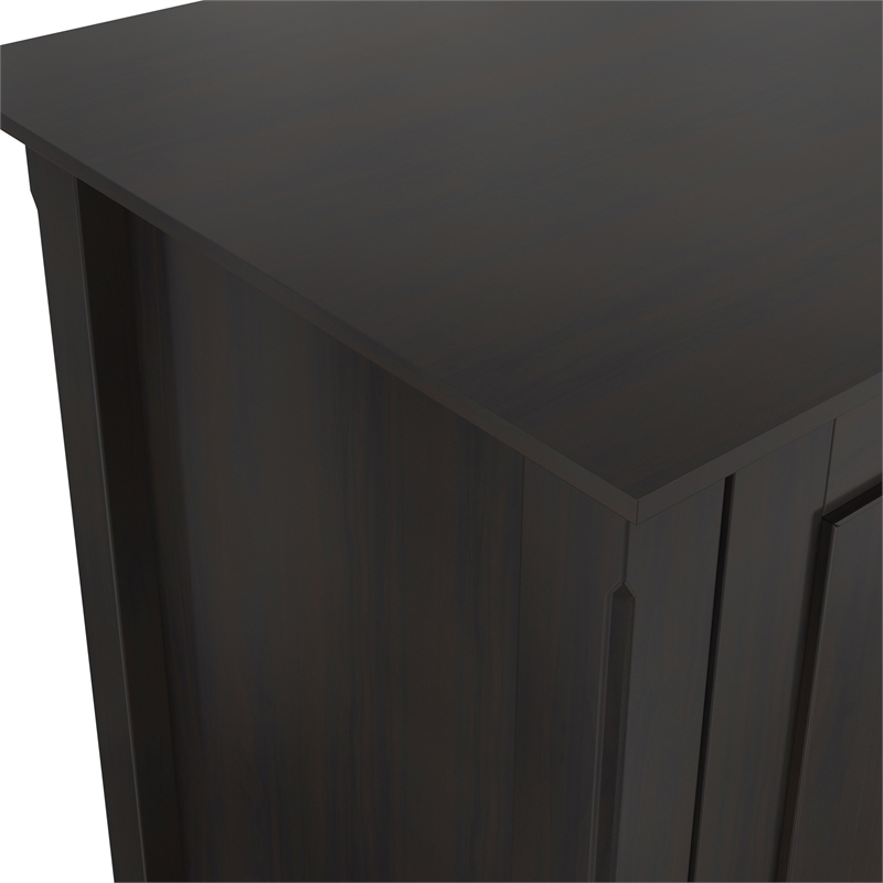 Amherst 37 inch Wide Solid Wood Transitional 2 Door Storage Cabinet in Hickory Brown
