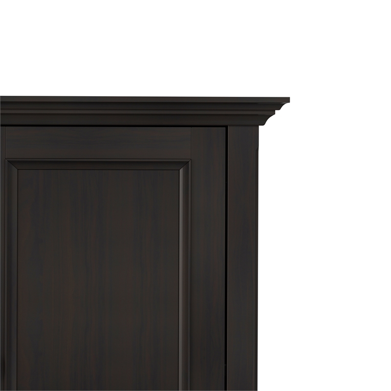 Amherst 37 inch Wide Solid Wood Transitional 2 Door Storage Cabinet in Hickory Brown