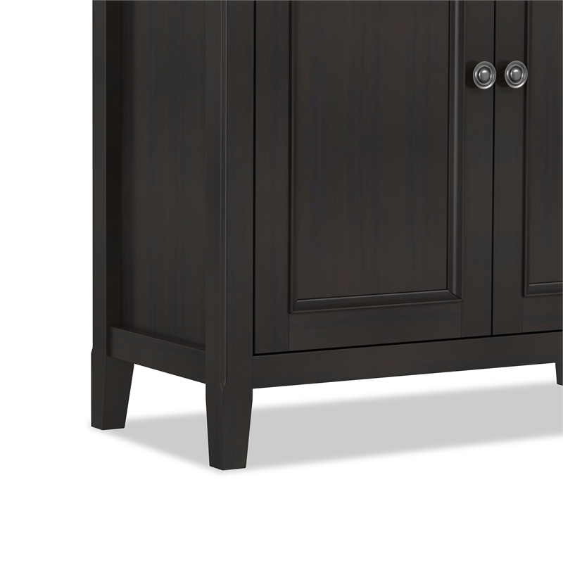 Amherst 37 inch Wide Solid Wood Transitional 2 Door Storage Cabinet in Hickory Brown