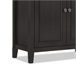 Amherst 37 inch Wide Solid Wood Transitional 2 Door Storage Cabinet in Hickory Brown