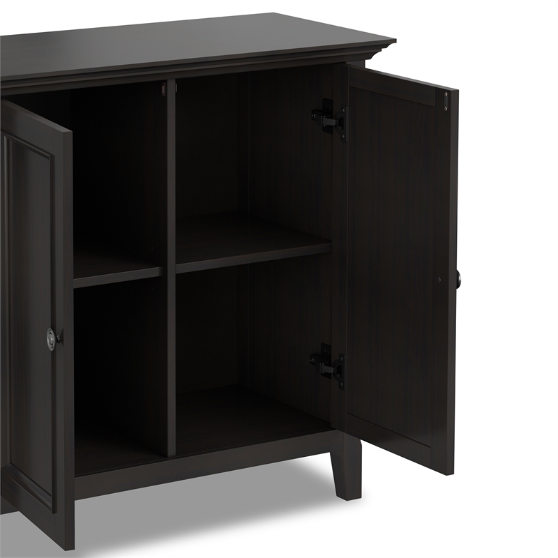 Amherst 37 inch Wide Solid Wood Transitional 2 Door Storage Cabinet in Hickory Brown