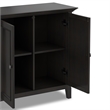 Amherst 37 inch Wide Solid Wood Transitional 2 Door Storage Cabinet in Hickory Brown
