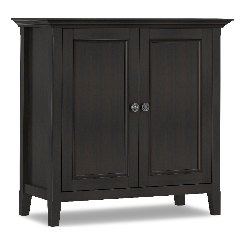 Amherst 37 inch Wide Solid Wood Transitional 2 Door Storage Cabinet in Hickory Brown