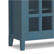 Acadian 39 inch Wide Solid Wood Transitional Medium Storage Cabinet in Distressed Coastal Blue