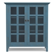 Acadian 39 inch Wide Solid Wood Transitional Medium Storage Cabinet in Distressed Coastal Blue