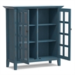 Acadian 39 inch Wide Solid Wood Transitional Medium Storage Cabinet in Distressed Coastal Blue