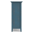 Acadian 39 inch Wide Solid Wood Transitional Medium Storage Cabinet in Distressed Coastal Blue