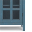Acadian 39 inch Wide Solid Wood Transitional Medium Storage Cabinet in Distressed Coastal Blue