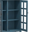 Acadian 39 inch Wide Solid Wood Transitional Medium Storage Cabinet in Distressed Coastal Blue