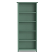 Amherst 30 inch x 70 inch Solid Wood Transitional 5 Shelf Bookcase in Sage Green