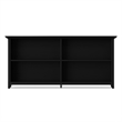 Amherst 64 inch Wide Solid Wood Transitional 4 Shelf Low Bookcase in Black