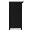 Amherst 64 inch Wide Solid Wood Transitional 4 Shelf Low Bookcase in Black