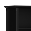 Amherst 64 inch Wide Solid Wood Transitional 4 Shelf Low Bookcase in Black