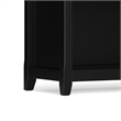 Amherst 64 inch Wide Solid Wood Transitional 4 Shelf Low Bookcase in Black