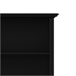 Amherst 64 inch Wide Solid Wood Transitional 4 Shelf Low Bookcase in Black