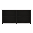 Amherst 64 inch Wide Solid Wood Transitional 4 Shelf Low Bookcase in Hickory Brown