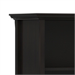Amherst 64 inch Wide Solid Wood Transitional 4 Shelf Low Bookcase in Hickory Brown