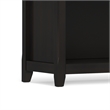 Amherst 64 inch Wide Solid Wood Transitional 4 Shelf Low Bookcase in Hickory Brown