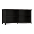 Amherst 64 inch Wide Solid Wood Transitional 4 Shelf Low Bookcase in Hickory Brown
