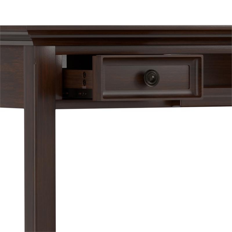 Amherst Solid Wood Transitional 54 inch Wide Desk with 30 inch Wide Bookcase in Russet Brown (Set of 2)