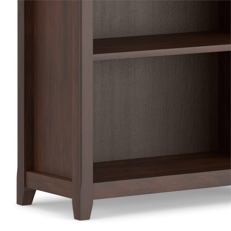 Amherst Solid Wood Transitional 54 inch Wide Desk with 30 inch Wide Bookcase in Russet Brown (Set of 2)
